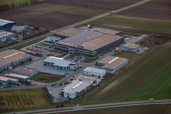Oblique view of Heo GmbH in Herxheim bei Landau in the state Rhineland-Palatinate, Germany