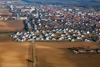 New development area K2 in winter in Kandel in the state Rhineland-Palatinate, Germany
