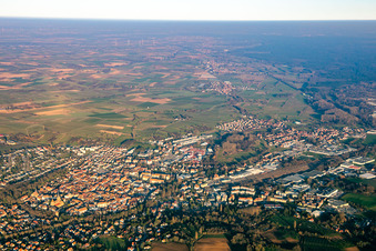 Aerial view of From the southwest in Wissembourg in the state Bas-Rhin, France