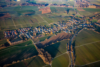 From the southwest in Niederhorbach in the state Rhineland-Palatinate, Germany