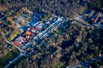 Calibration pitches at the Ziegelmühle Am Baufeld in the district Neureut in Karlsruhe in the state Baden-Wuerttemberg, Germany