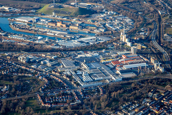 Michelin tire plants from the southeast in the district Grünwinkel in Karlsruhe in the state Baden-Wuerttemberg, Germany