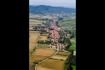 Steinseltz in the state Bas-Rhin, France from the plane