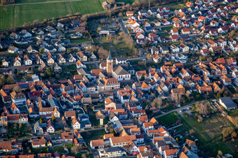 Main Street in the district Schaidt in Wörth am Rhein in the state Rhineland-Palatinate, Germany