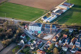 New construction of age-appropriate apartments at the railway crossing in the district Schaidt in Wörth am Rhein in the state Rhineland-Palatinate, Germany