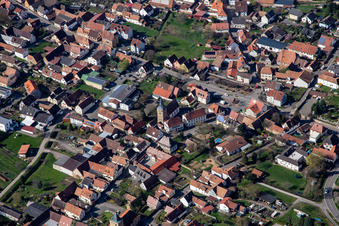 Unterdorfstraße Protestant Church in Oberotterbach in the state Rhineland-Palatinate, Germany