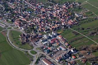 German Wine Gate. Beginning of the German Wine Route in the district Schweigen in Schweigen-Rechtenbach in the state Rhineland-Palatinate, Germany