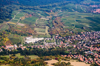 Aerial photograpy of Sonnenberg to Schweigen in Wissembourg in the state Bas-Rhin, France