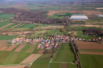 Aerial view of From the south in Hergersweiler in the state Rhineland-Palatinate, Germany