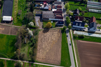Oblique view of Riding facility at the cemetery in Winden in the state Rhineland-Palatinate, Germany