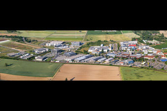 Industrial Area North Panorama in Rülzheim in the state Rhineland-Palatinate, Germany