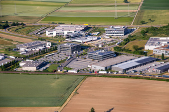 Aerial view of Kardex Software GmbH in Rülzheim in the state Rhineland-Palatinate, Germany