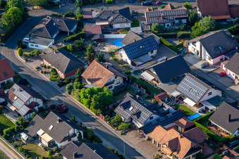 Aerial view of Südring from the south in Kuhardt in the state Rhineland-Palatinate, Germany