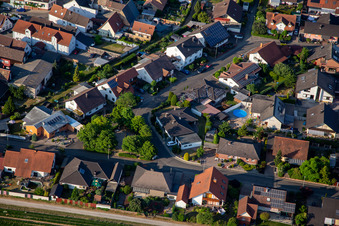 Aerial photograpy of South Ring from the west in Kuhardt in the state Rhineland-Palatinate, Germany