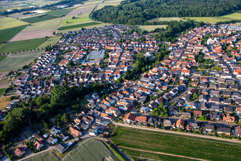 Main Street from the south in Kuhardt in the state Rhineland-Palatinate, Germany