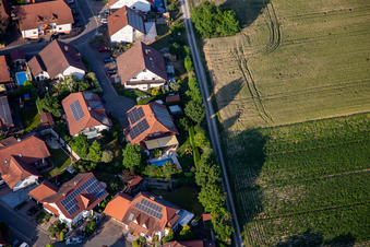 Aerial view of On the high bank in Kuhardt in the state Rhineland-Palatinate, Germany