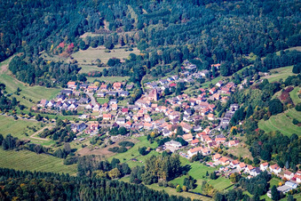 Aerial view of Village view of Bobenthal in the state Rhineland-Palatinate
