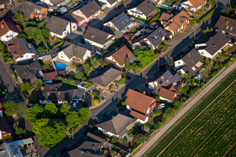 South Ring from the west in Kuhardt in the state Rhineland-Palatinate, Germany from the drone perspective
