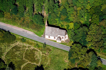 Churches building the chapel at road in Wieslauter valley in Niederschlettenbach in the state Rhineland-Palatinate, Germany
