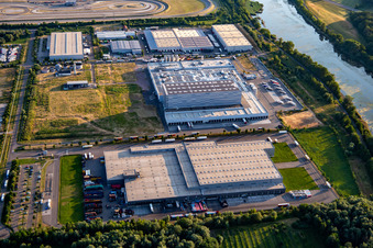 Aerial photograpy of MEG Wörth am Rhein GmbH in Wörth am Rhein in the state Rhineland-Palatinate, Germany