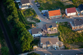 Aerial view of New development area Veilchenweg in Kandel in the state Rhineland-Palatinate, Germany