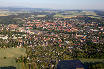 From the southeast in Quedlinburg in the state Saxony-Anhalt, Germany