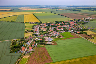 Aerial view of District Radisleben in Ballenstedt in the state Saxony-Anhalt, Germany