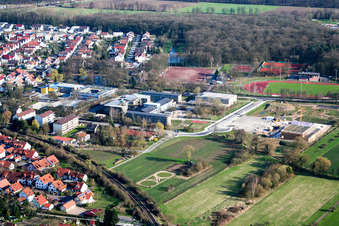 School and sports center in Kandel in the state Rhineland-Palatinate, Germany
