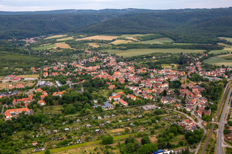 From the north in the district Neinstedt in Thale in the state Saxony-Anhalt, Germany
