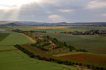 Aerial view of Warnstedt Devil's Wall in the district Warnstedt in Thale in the state Saxony-Anhalt, Germany