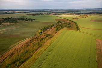 Warnstedt Devil's Wall in Thale in the state Saxony-Anhalt, Germany out of the air
