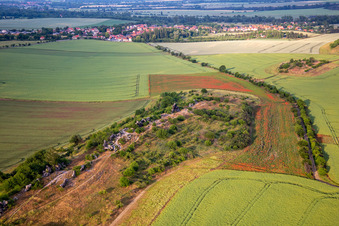 Warnstedt Devil's Wall in Thale in the state Saxony-Anhalt, Germany seen from above