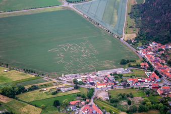 Field Labyrinth Holiday Home Hof Konietzke in the district Westerhausen in Thale in the state Saxony-Anhalt, Germany
