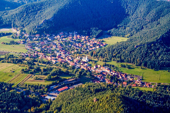 Village from the south in Schindhard in the state Rhineland-Palatinate, Germany