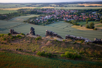 Devil's Wall middle stones from the southeast in the district Weddersleben in Thale in the state Saxony-Anhalt, Germany