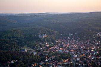 Aerial view of Castle Blankenburg in Blankenburg in the state Saxony-Anhalt, Germany