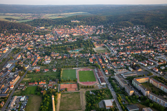 From the west in Blankenburg in the state Saxony-Anhalt, Germany