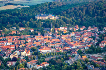 Aerial view of Castle hotel Blankenburg in Blankenburg in the state Saxony-Anhalt, Germany