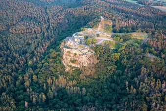 Regenstein Castle and Fortress in Blankenburg in the state Saxony-Anhalt, Germany out of the air
