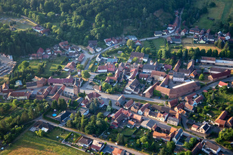 Stone cliff in the district Stangerode in Arnstein in the state Saxony-Anhalt, Germany