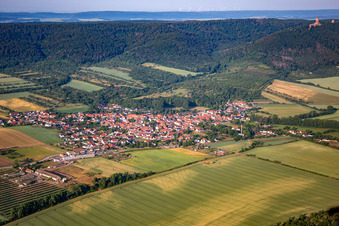 Aerial view of District Tilleda in Kelbra in the state Saxony-Anhalt, Germany