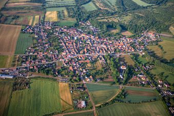 Aerial photograpy of District Tilleda in Kelbra in the state Saxony-Anhalt, Germany
