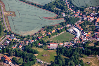 Sports field of SV Germania 1928 Meisdorf eV in the district Meisdorf in Falkenstein in the state Saxony-Anhalt, Germany