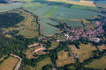 Aerial photograpy of District Meisdorf in Falkenstein in the state Saxony-Anhalt, Germany
