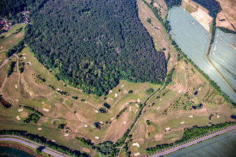 Golf Club Schloss Meisdorf eV in the district Meisdorf in Falkenstein in the state Saxony-Anhalt, Germany seen from above