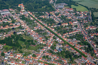 Avenue to the castle in Ballenstedt in the state Saxony-Anhalt, Germany