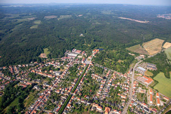 Oblique view of Avenue to the castle in Ballenstedt in the state Saxony-Anhalt, Germany