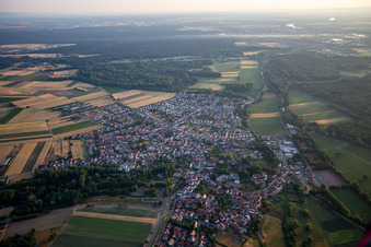 Drone recording of Hördt in the state Rhineland-Palatinate, Germany
