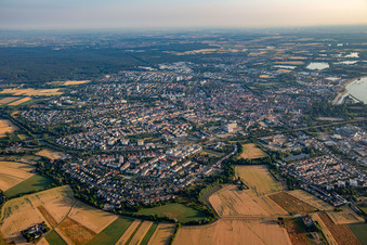 From the south in the morning in Speyer in the state Rhineland-Palatinate, Germany
