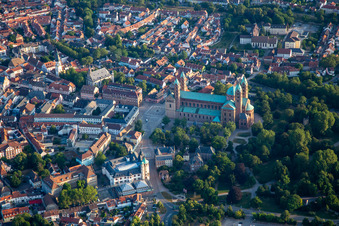 Cathedral Square in the morning in Speyer in the state Rhineland-Palatinate, Germany